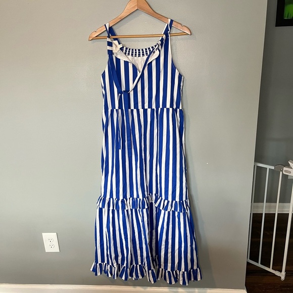 Tuckernuck Pomander Place Blue Stripe Avondale Dress - Picture 4 of 12